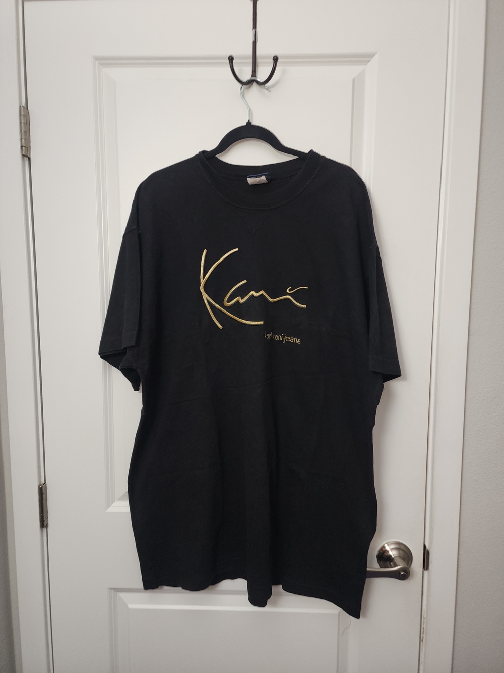 Vintage Karl Kani Black T-Shirt with Gold Logo